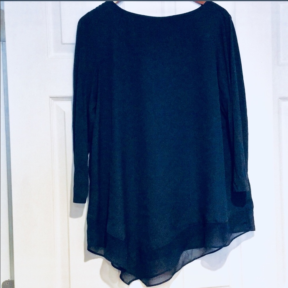 JONES NEW YORK COLLECTION Navy Blouse Size 10